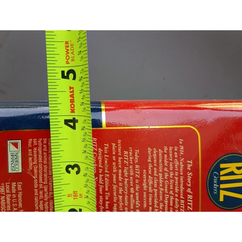 Vintage 1987 Nabisco Ritz Crackers‎ Limited Edition Metal Tin Container